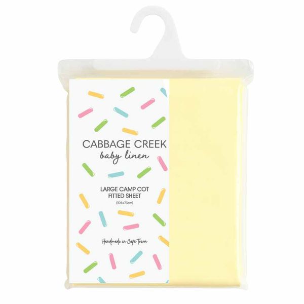 Cabbage Creek - Large Camp Cot Fitted Sheet - Lemon