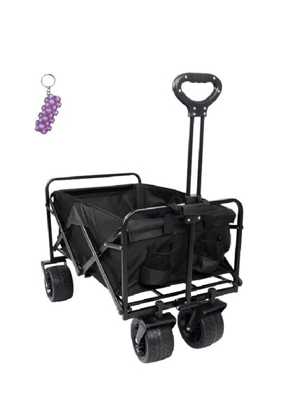 Foldable Camping Trolley With Adjustable Handle And A Keyholder