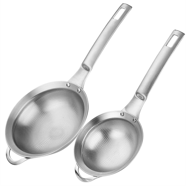 Punch Hole Sieve Fine Mesh Stainless Steel Small Colander Strainer