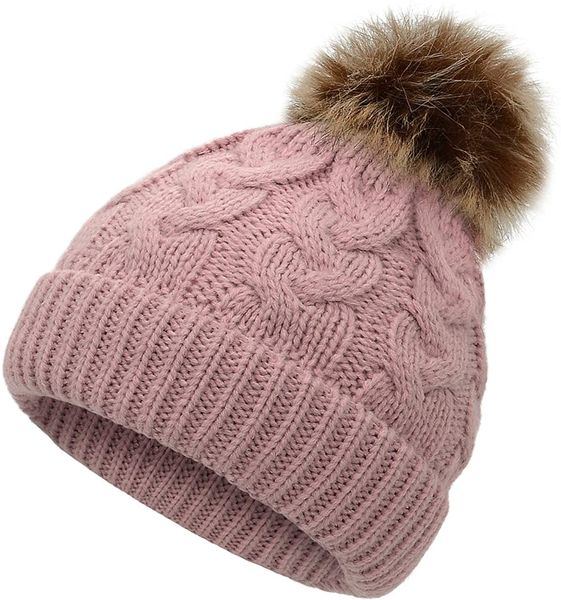 Cable Knit Pom Pom Beanie