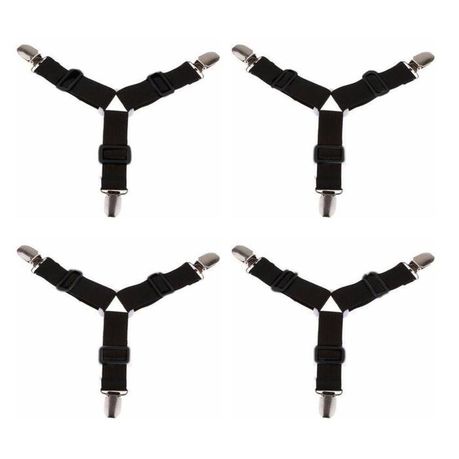 Set Of 4 Triangle Bed Sheet Grippers Suspenders For Mattress Sheet, Shop  Today. Get it Tomorrow!