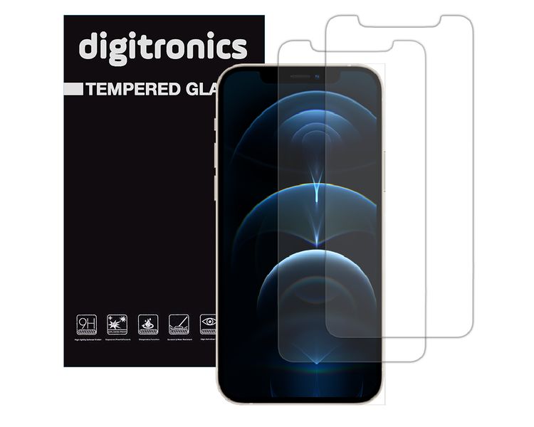 Protective Tempered Glass for iPhone 12 Pro Max - Pack of 2