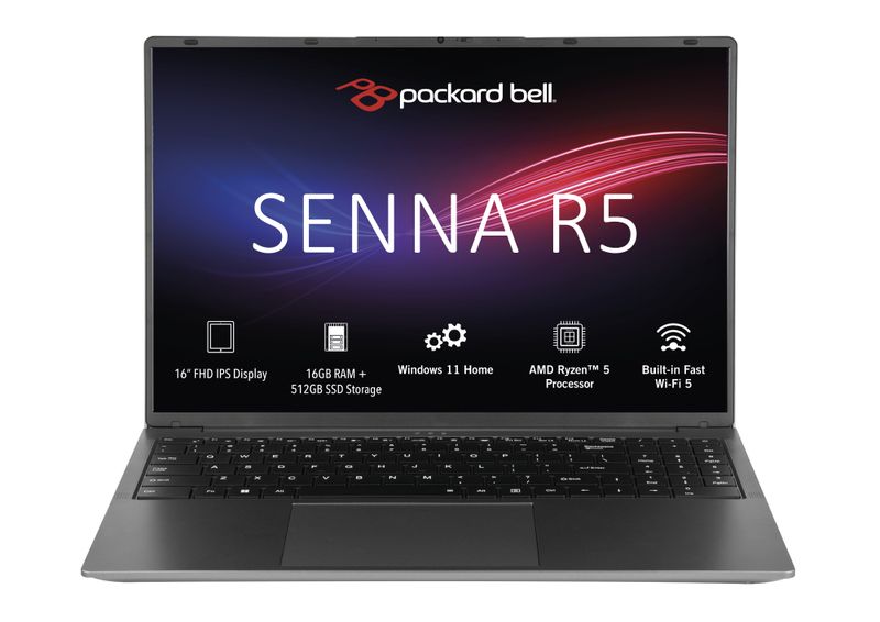Packard Bell Senna R5 16" AMD Ryzen 5 16GB RAM 512GB SSD Laptop