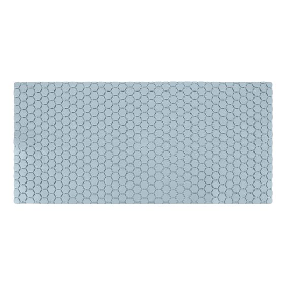 Sky blue silicone rectangular bath mat 78cm x 35cm Set of 2 pcs