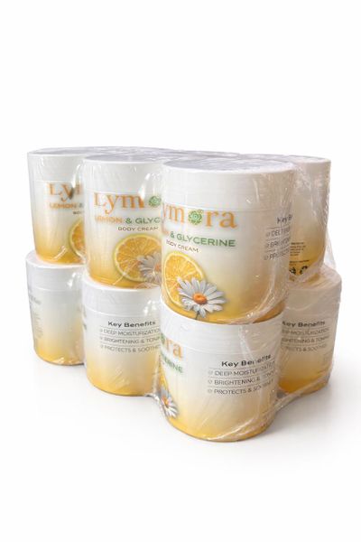 Lymora Lemon &amp; Glycerine Moisturising Body Cream 500ml x 12