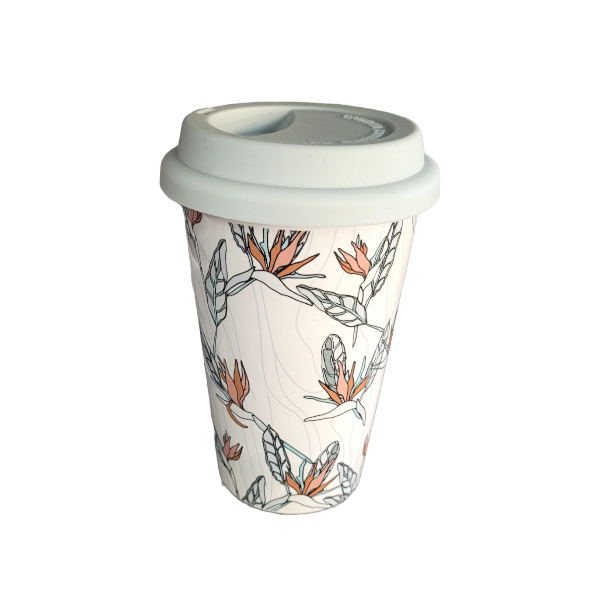 Travel Mug with Lid - Floral