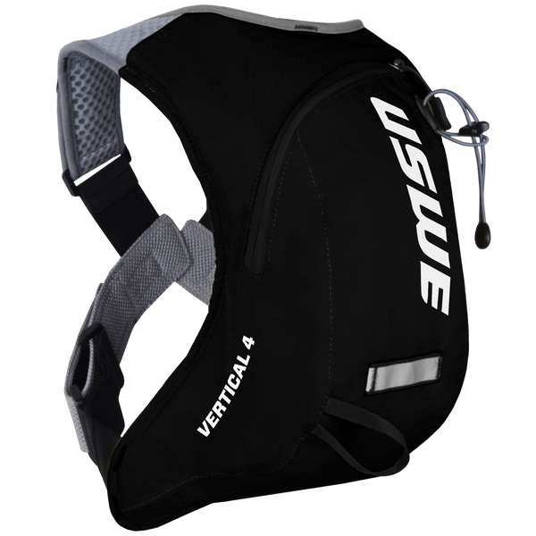 Uswe Vertical 4L Black Hydration Backpack,2L Hydration Bladder Run/MTB