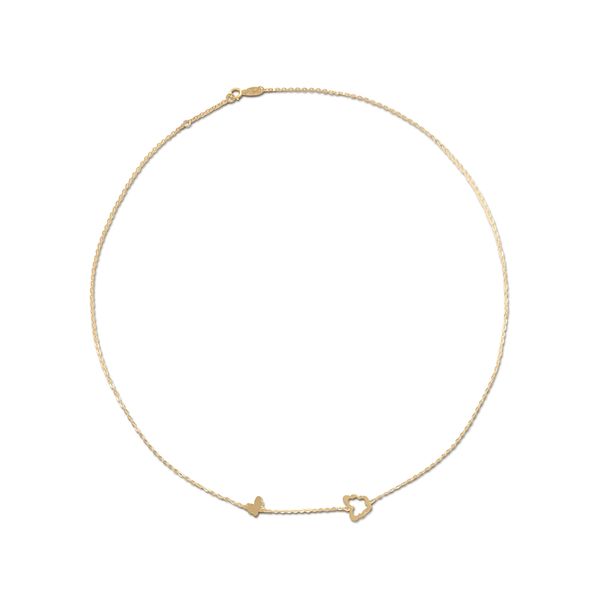 9ct Gold Butterfly Charm Necklace