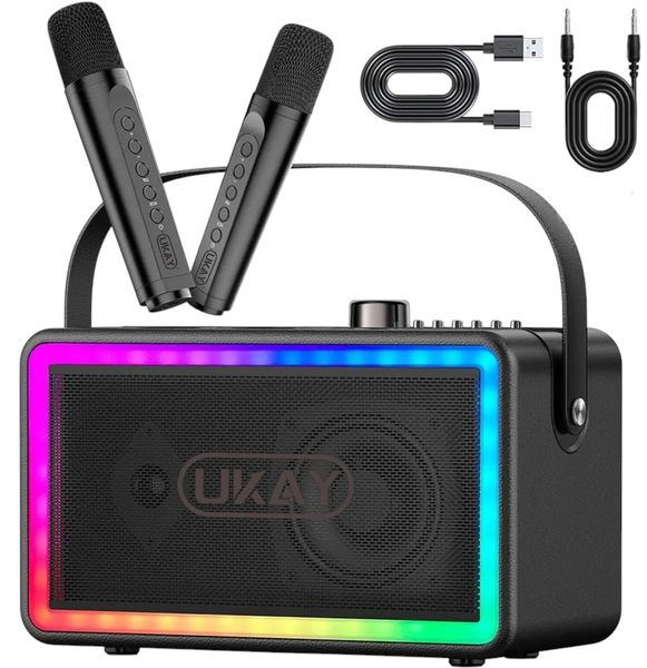 Ukay SP-500 double wireless mic Karaoke speaker