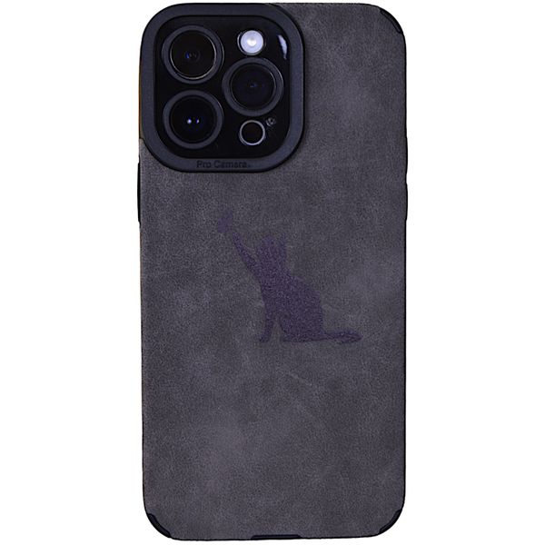 Suede - Phone Case with a Cat Playing - Iphone 15 Pro Max