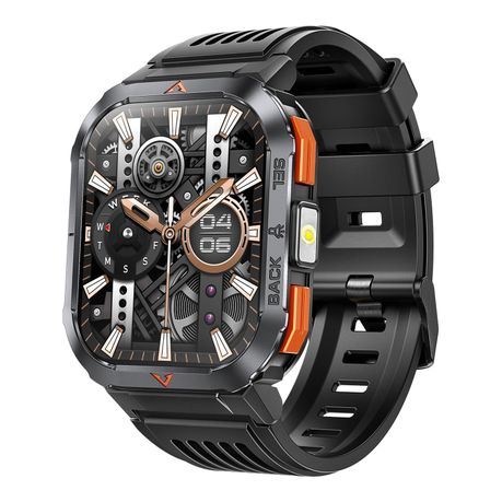 Military Smart Watch for Men with Call LED Flashlight 3ATM Waterproof Image