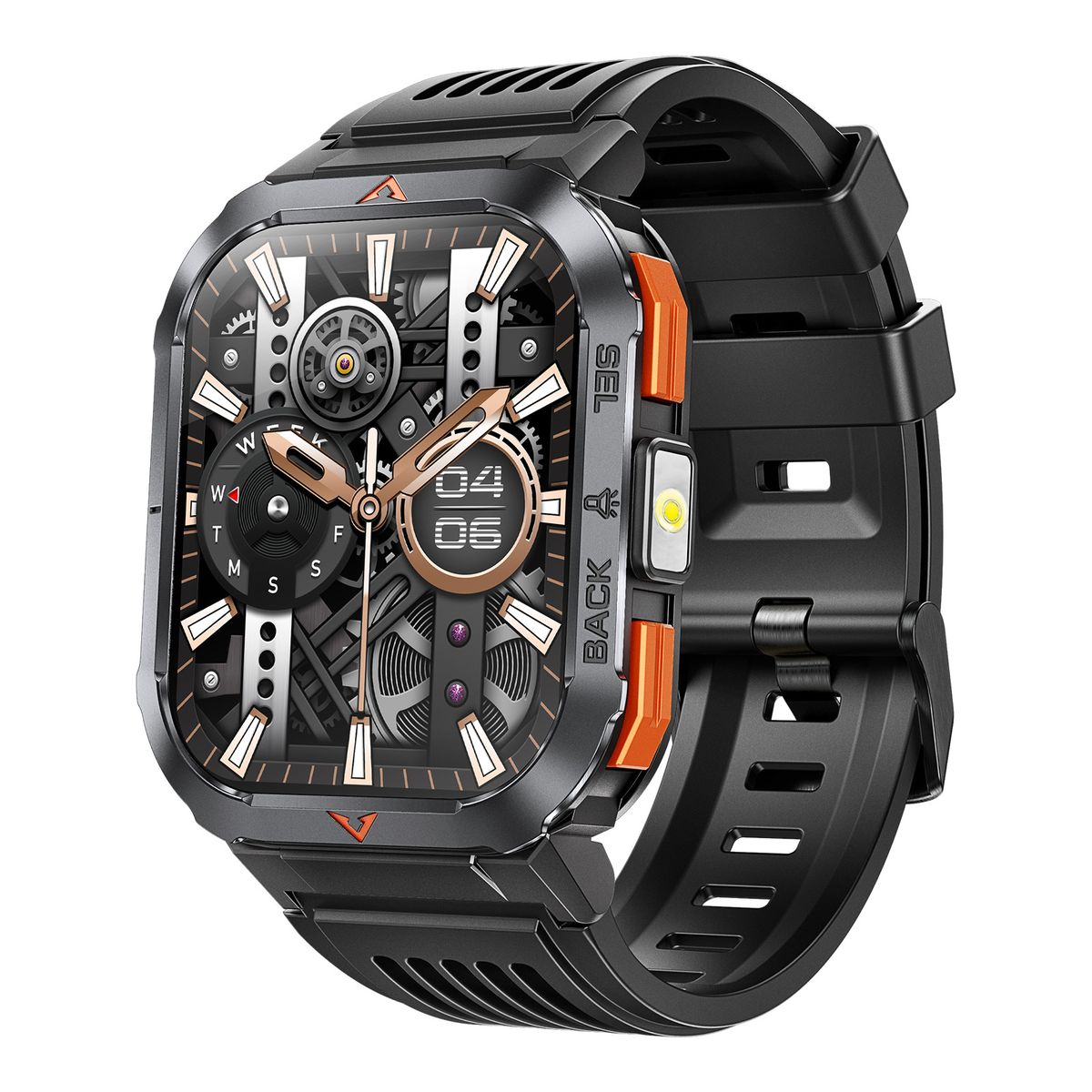 Military Smart Watch for Men with Call LED Flashlight 3ATM Waterproof