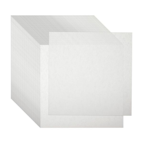100 Pieces Oil-Proof Greaseproof Paper Mats - 25 x 25cm - White