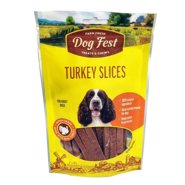 Dog Fest Turkey Slices 90g for Adult Dogs