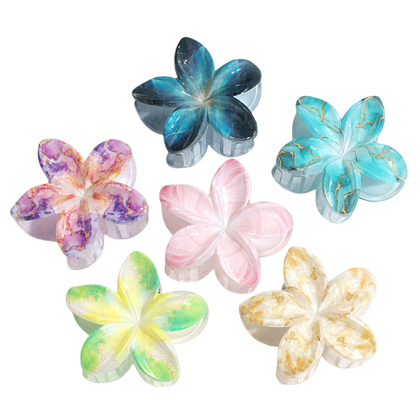 Fashion Printed Hair Clip - Set Of 6