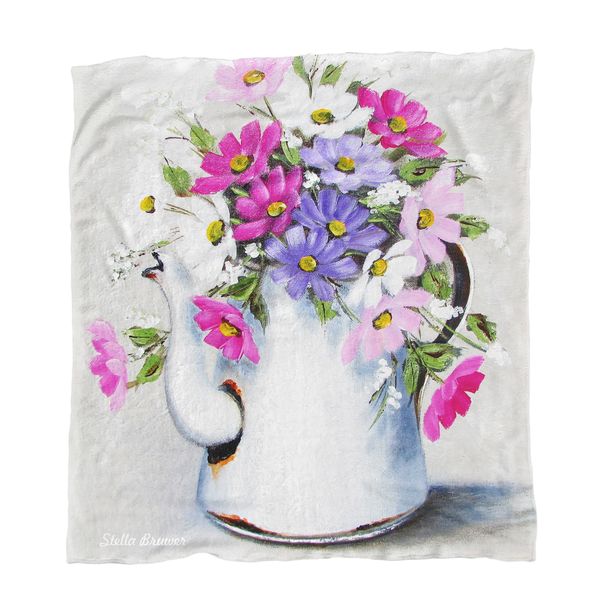 Watering Can Minky Blanket By Stella Bruwer