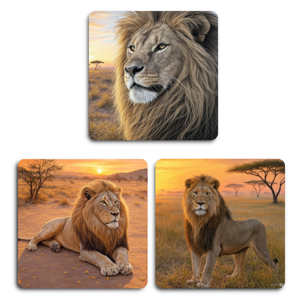 Lion Stickers - Set of 3