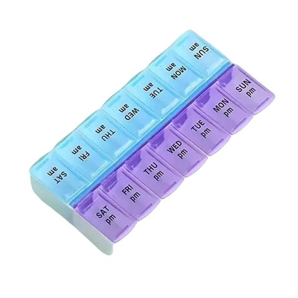 Pill Box - 14-Grid For Weekly Medicine