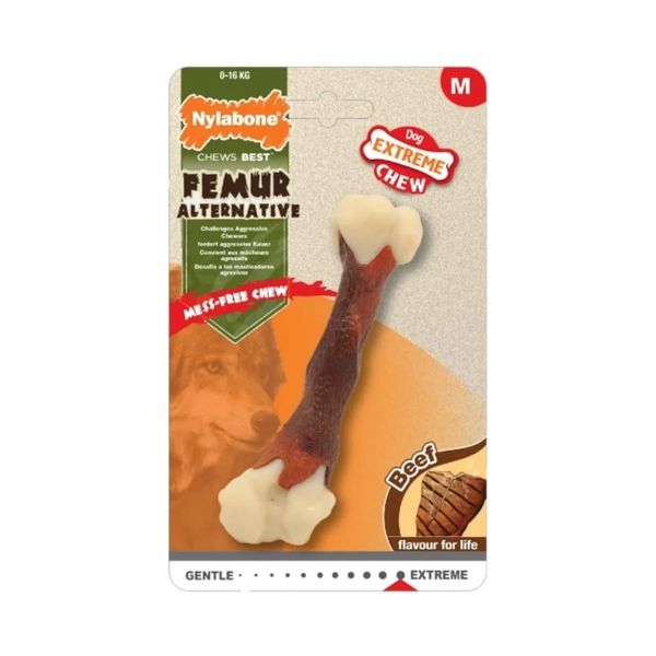 Nylabone Natural Alternatives Extreme Femur Bone - Beef Flavoured