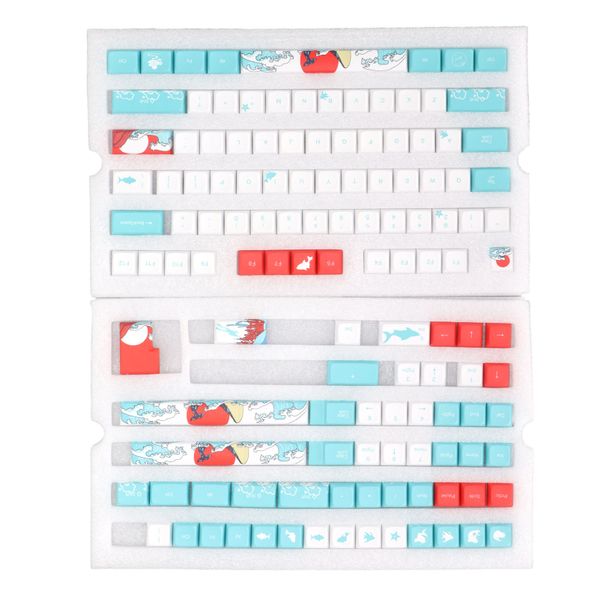 PBT Keycaps Mechanical 128 Key Cartoon Whale
