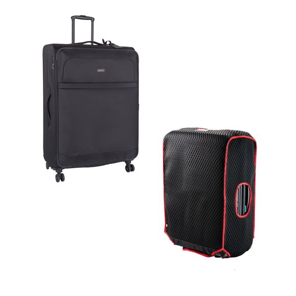 Cellini Microlite S Large 4-Wheel Trolley Bag with Diamond Luggage Glove
