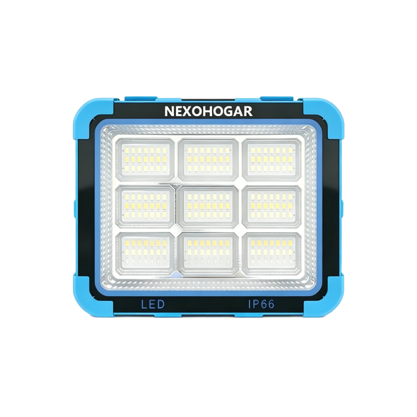 Solar Camping Light with Fan, IP66 Waterproof, Rechargeable LED Work Light