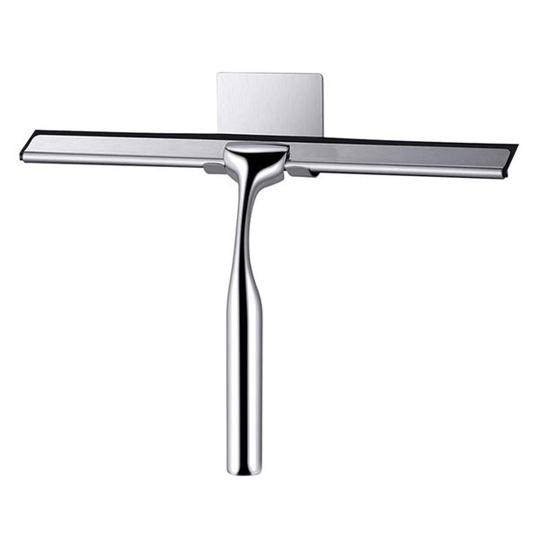 Stainless Steel Shower Squeegee with Hook for Bathroom, Mirrors, Window