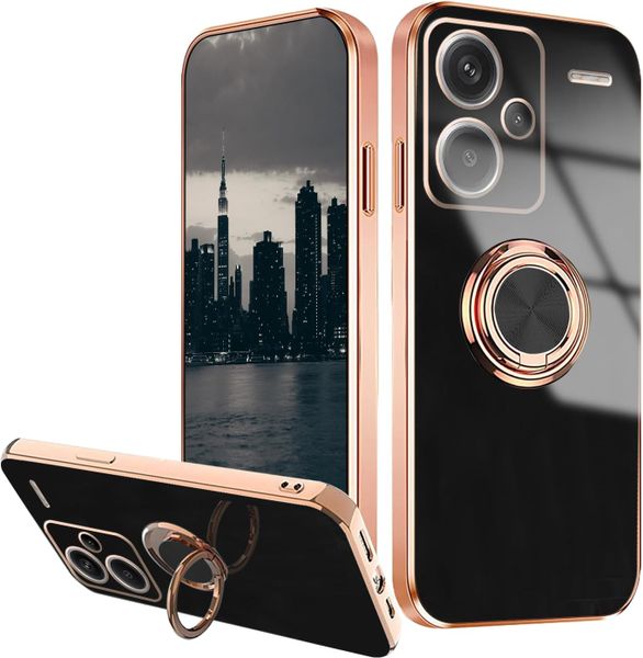 Plating TPU Ring Holder Phone Case Compatible With Samsung Galaxy S22 Ultra