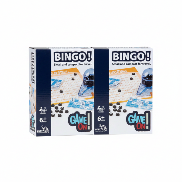 Game On Deluxe Bingo Set with Rotary Cage, Cards, and Chips - 2 Pack