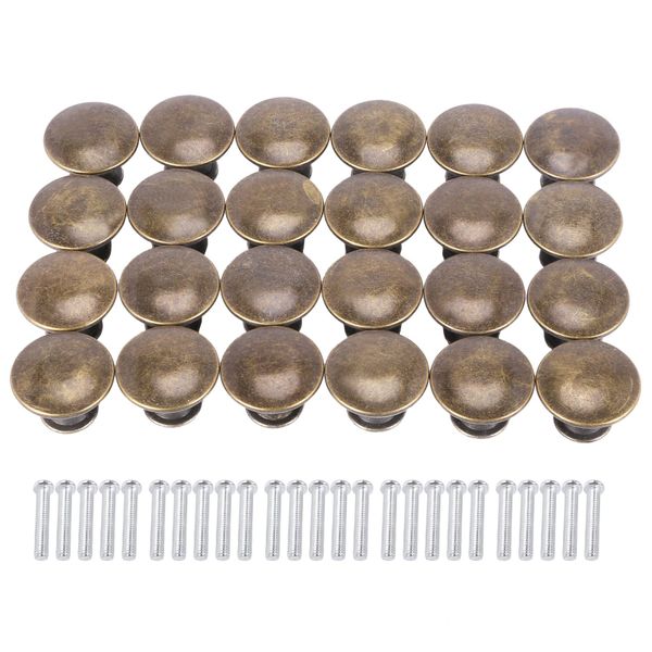 25 Pcs Door Drawer Knobs 30Mm Antique Kitchen Cabinet Compatible with None