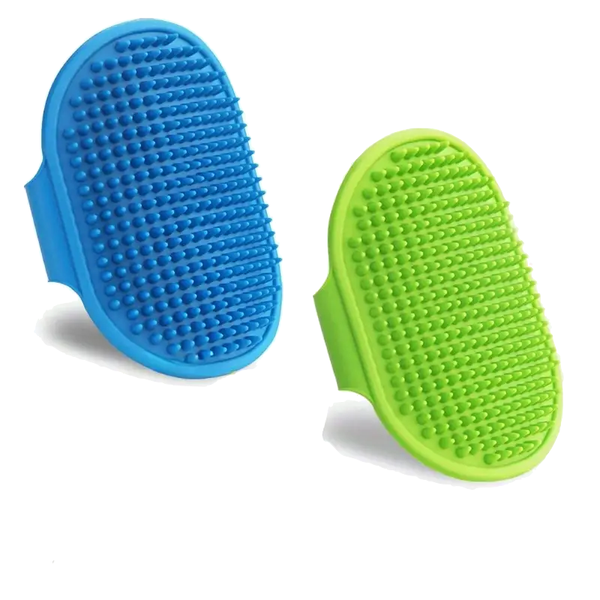 Pack of 2 rubber pet brushes