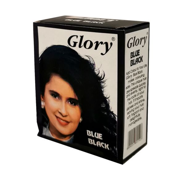 Glory Henna Natural Hair dye - Ammonia Free - Blue Black - 1 Box