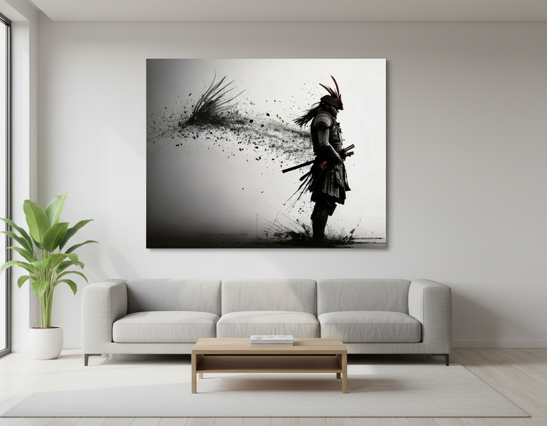 Canvas Ready to Hang Contemporary Wall Art - Samurai Spirit