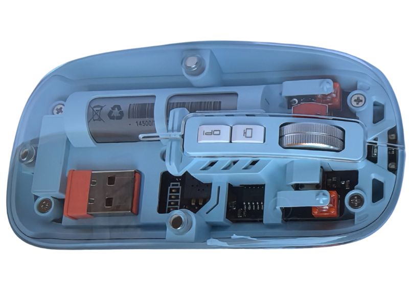 Wireless Ergonomic Mouse: Precision and Comfort with a See-Through Design