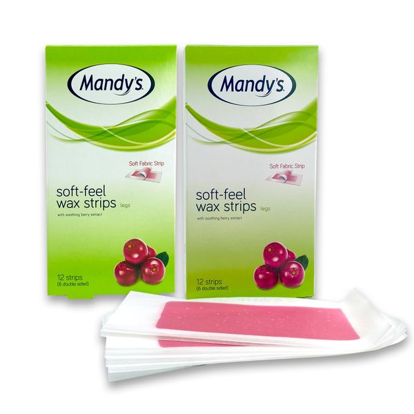 2 x 6 Double-Sided Mandy's Soft Feel Leg Wax Strips