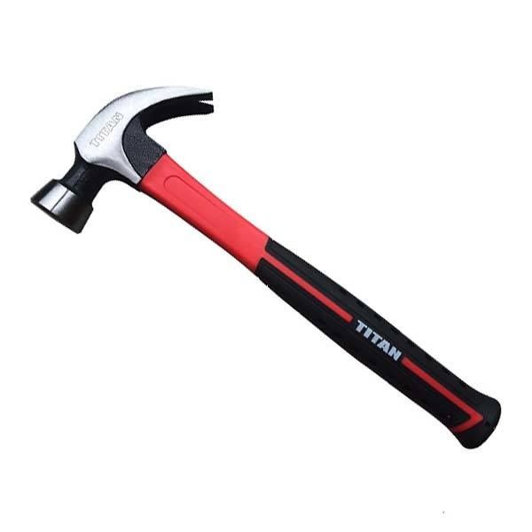 Titan Claw Hammer 550G Fully Polished Heavy Duty Fibreglass Handle Label