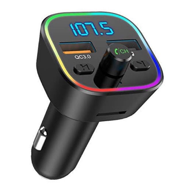 Car Bluetooth 5.0 Wireless Handsfree Car FM Transmitter Receiver Radio ...