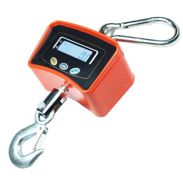 500KG Digital Crane Scale-Heavy Duty Hanging Scale, LCD Display (Orange)