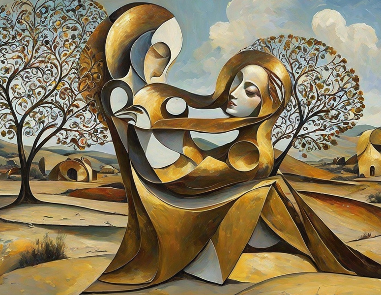 Modern Canvas Wall Art Home Decor -Embrace Each Other