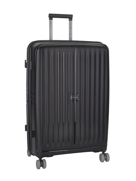 Cellini NEW Rapido 4 Wheel Trolley Case Large Black with Luggage Glove Blue