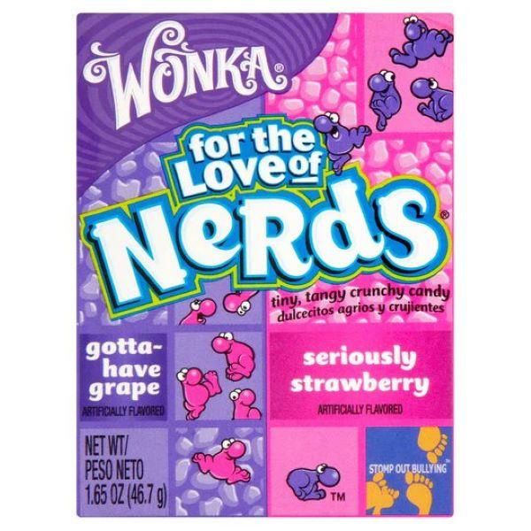 Wonka For The Love of Nerds Grape &amp; Strawberry Sweet - 46.7g