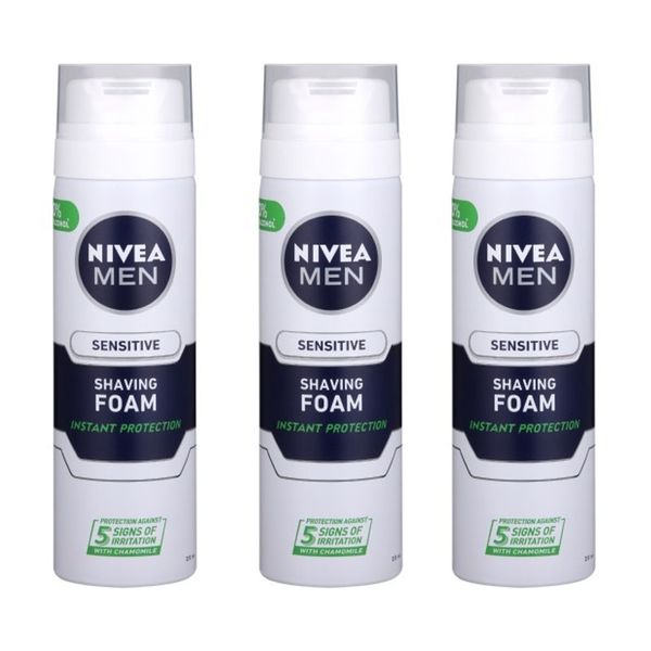 Nivea Men Sensitive Shaving Foam - (3x 200ml)
