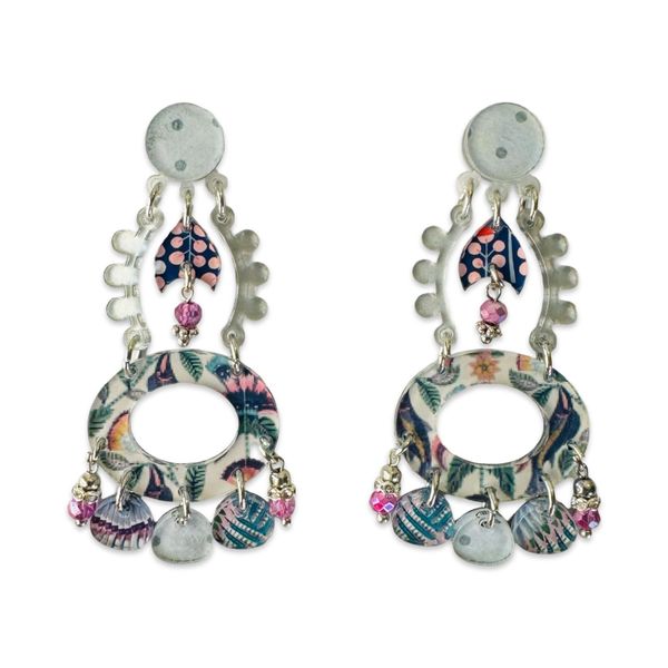 Lilly K Designs Multi Colour Pastel 158 Plexiglass Drop &amp; Dangle Earrings