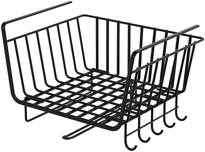 Multi-purpose Under-Shelf Storage Basket - Black