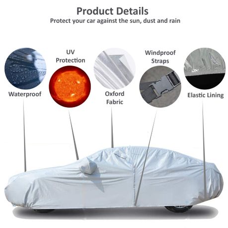 Silver Weatherproof Car Cover - Sedan