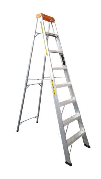 Afriladder A-Frame Aluminium Ladder Medium Duty 8 Step - 2.4m - ASLM8