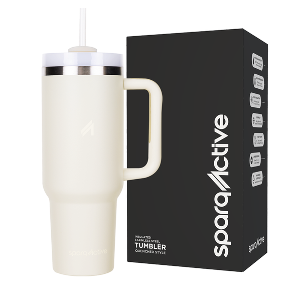 Stainless Steel Double Wall Travel Tumbler straw Thirst Quencher 40oz 1.18L