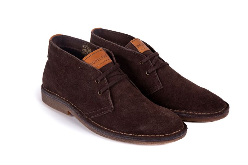 Woodland - Asphalt - Men's Suede Leather Lace-up Shoes