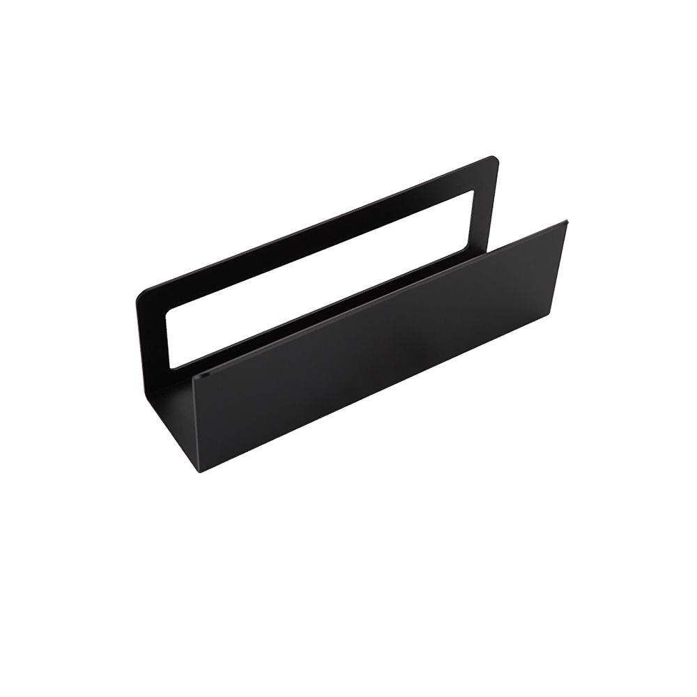 Wall Mounted Bathroom Organiser with Towel Rack Black SSC-300