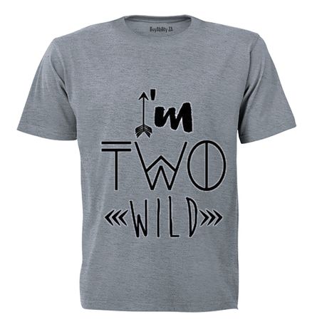 I'm TWO Wild - Kids T-Shirt - Grey